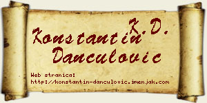 Konstantin Dančulović vizit kartica